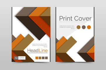 Business annual report brochure cover vector template