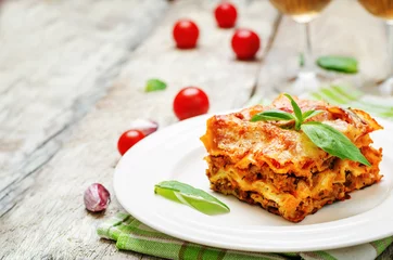 Photo sur Plexiglas Plats de repas Lasagne à la viande