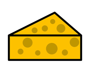 cheese piece isolated icon design