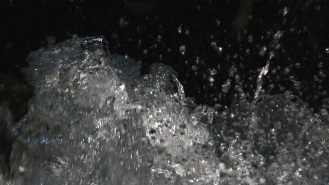 Splashing bubbling clear water