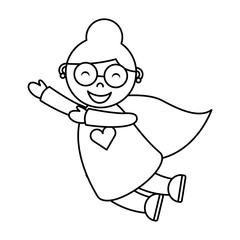grandmother isolated icon design