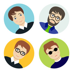 Avatar Man on a colored background