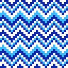 ornament blue and white squares