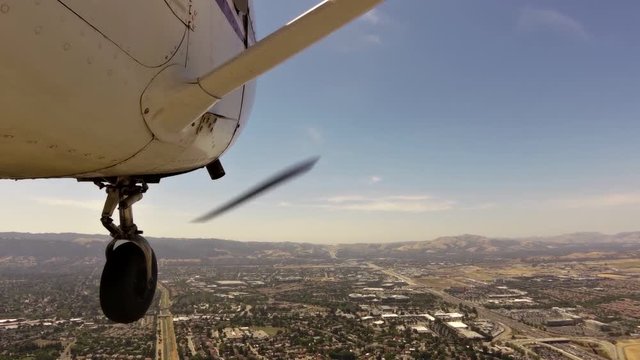Aerial exterior aircraft in flight
