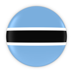 Botswanan Flag Button - Flag of Botswana Badge 3D Illustration