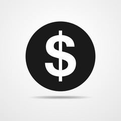 The dollar icon - vector illustration.