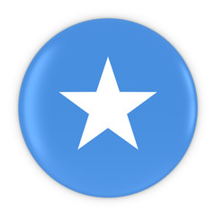 Somalian Flag Button - Flag of Somalia Badge 3D Illustration