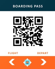 Fototapeta premium Digital boarding pass