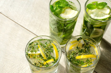 Refreshment in the heat. Detox water.
