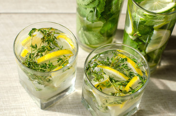 Refreshment in the heat. Detox water.