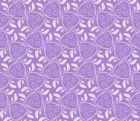 Seamless abstract vegetable pattern, lilac