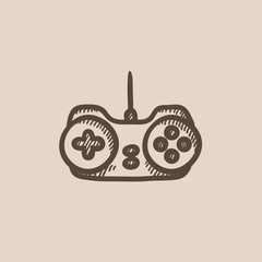 Joystick sketch icon.