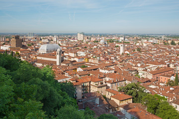 Fototapeta na wymiar Brescia - The outlook over the Town from castle.