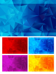 Fototapeta premium Triangle Abstract Backgrounds Five Colors