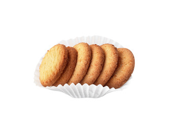 Butter cookies isolated.
