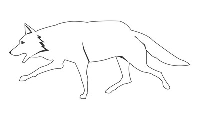 black line wolf icon