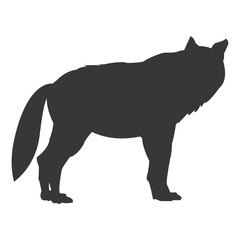wolf sideview silhouette icon