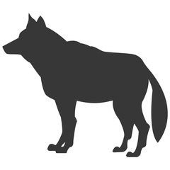 wolf sideview silhouette icon