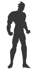 muscular man silhouette icon