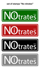 stamp with text no nitrates inside