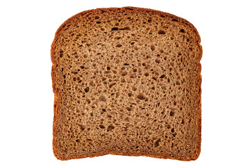 Slice of the bread isolated over the white background - obrazy, fototapety, plakaty