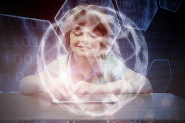Composite image of pupil using tablet pc