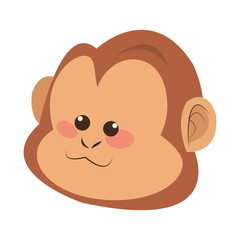 monkey face cartoon icon