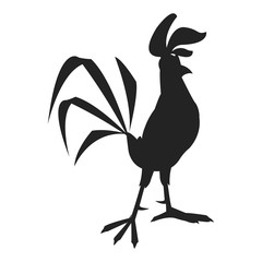 rooster cartoon silhouette icon