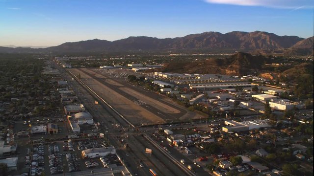 Overhead view of Whiteman Airport in California. Shot in 2010.