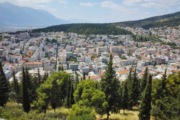 Fototapeta premium Panoramic view of Lamia City, Central Greece 