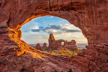Foto auf Acrylglas Nach Farbe Arches-Nationalpark, North Window, Utah
