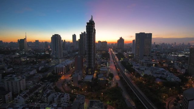 Bangkok, Thailand skyline at dawn.