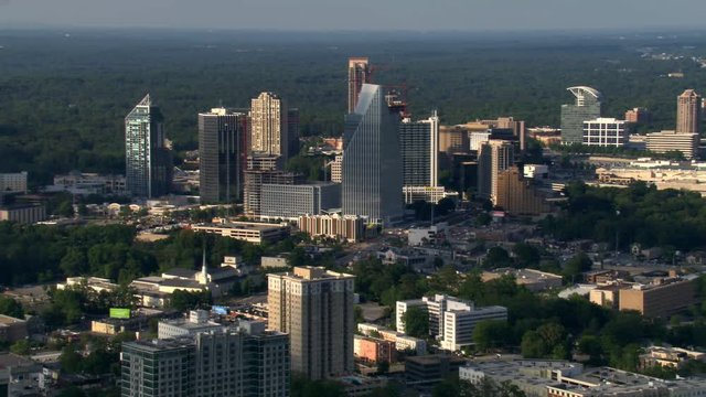 Aerial view of Buckhead, north of Atlanta, Georgia. Shot in 2007.