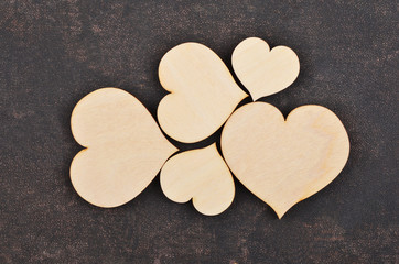 Obraz premium Heart on leather background
