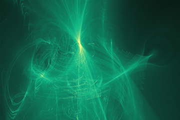 green glow energy wave. lighting effect abstract background.