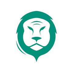 Lion king logo animal symbol vector
