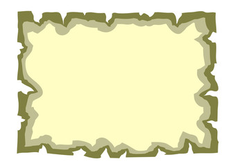 Parchment old paper. Empty cartoon banner for message or letter. Blank document, isolated on white background. Retro style. Vintage decorative papyrus. Torn grunge texture sheet. Vector illustration