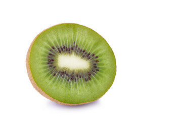 Obraz na płótnie Canvas Sliced kiwi fruit isolated on white background