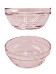 Glass deep transparent bowl. A glass bowl