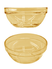 Glass deep transparent bowl. A glass bowl