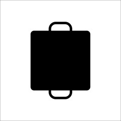 Black silhouettes of frying pan 