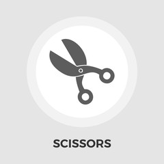 Scissors vector flat icon