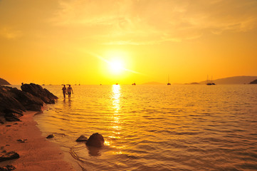Fototapeta na wymiar Beautiful Sunset on the Beach