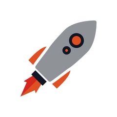 Logo rocket icon vector