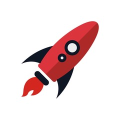 Logo rocket icon vector