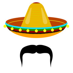 sombrero moustache - 114831945