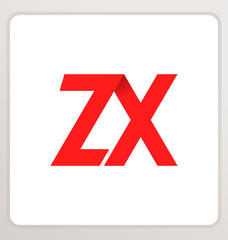 ZX Two letter composition for initial, logo or signature.