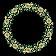 Floral decorative frame