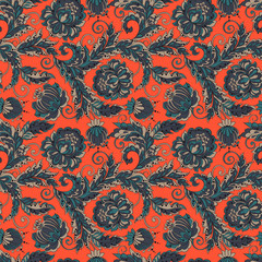 Fototapeta na wymiar floral seamless pattern. vintage vector background