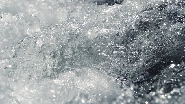 Ultra-slow motion close-up rapids